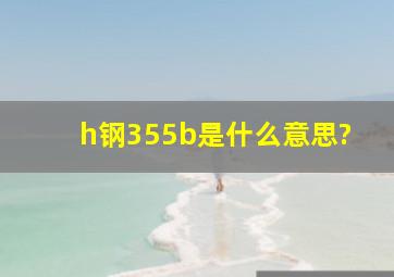 h钢355b是什么意思?