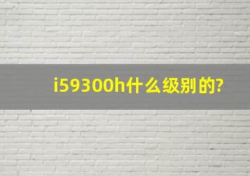 i59300h什么级别的?