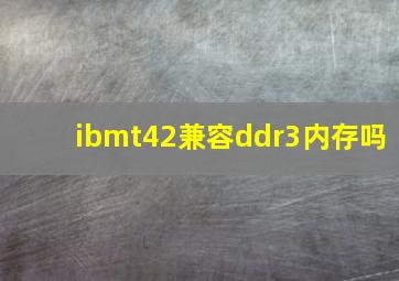 ibmt42兼容ddr3内存吗