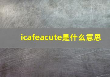 icafé是什么意思(