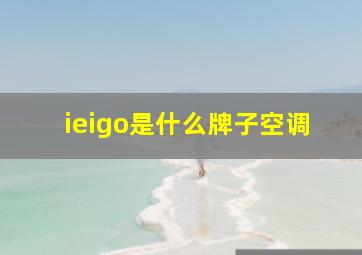 ieigo是什么牌子空调