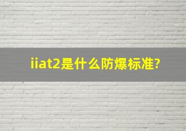 iiat2是什么防爆标准?