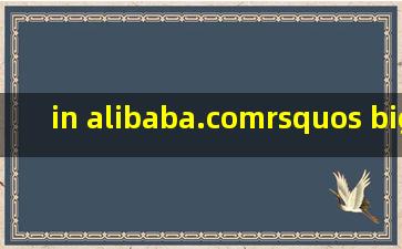 in alibaba.com’s big buyer channet , “big buyer”means global...