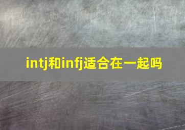 intj和infj适合在一起吗