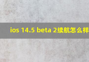 ios 14.5 beta 2续航怎么样?