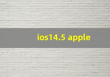 ios14.5 apple
