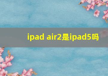 ipad air2是ipad5吗