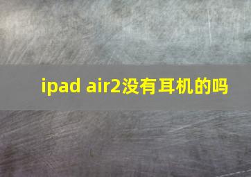 ipad air2没有耳机的吗