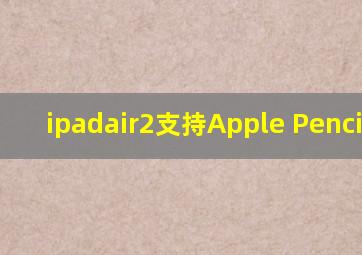 ipadair2支持Apple Pencil吗?