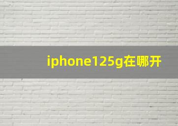 iphone125g在哪开