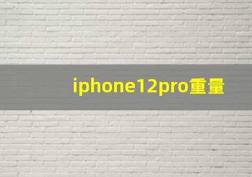 iphone12pro重量
