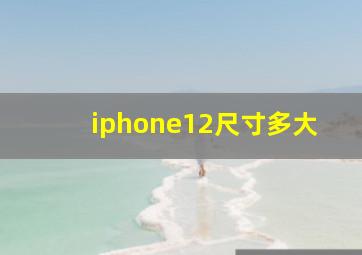 iphone12尺寸多大