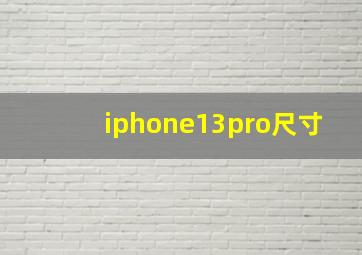 iphone13pro尺寸