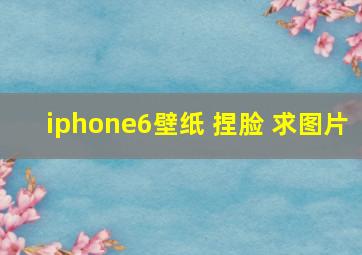 iphone6壁纸 捏脸 求图片