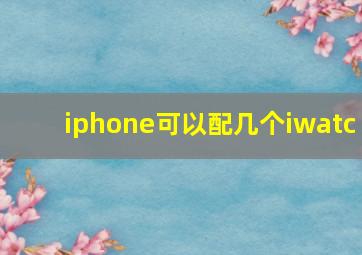 iphone可以配几个iwatc