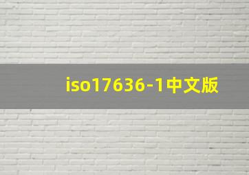 iso17636-1中文版
