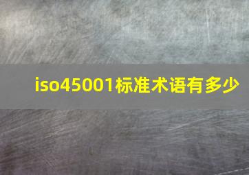 iso45001标准术语有多少(