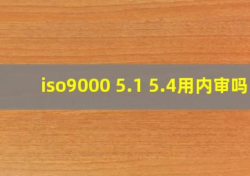 iso9000 5.1 5.4用内审吗