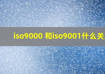 iso9000 和iso9001什么关系