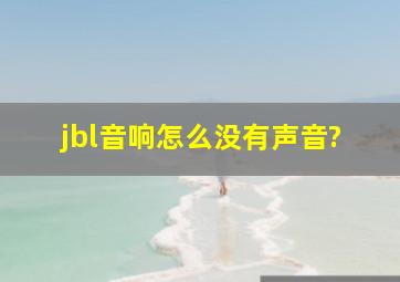 jbl音响怎么没有声音?