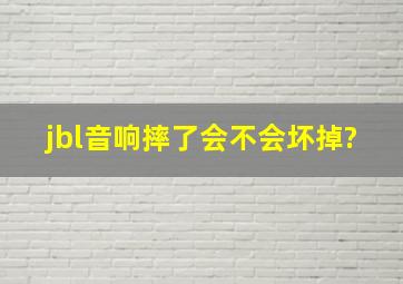 jbl音响摔了会不会坏掉?