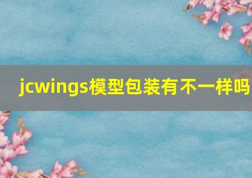 jcwings模型包装有不一样吗