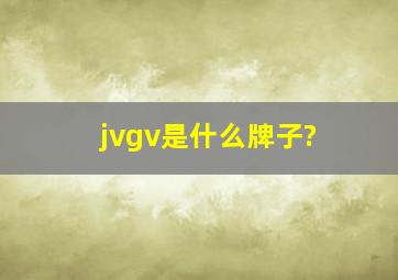 jvgv是什么牌子?