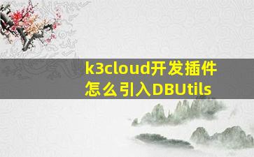 k3cloud开发插件怎么引入DBUtils