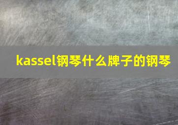 kassel钢琴什么牌子的钢琴