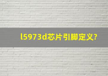 l5973d芯片引脚定义?