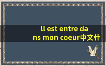 ll est entre dans mon coeur中文什么意思?