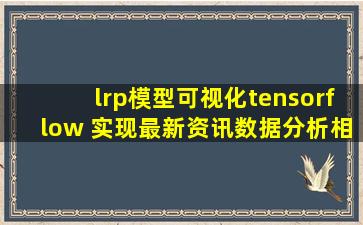 lrp模型可视化tensorflow 实现最新资讯数据分析相关文章