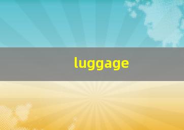 luggage 