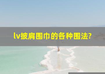 lv披肩围巾的各种围法?