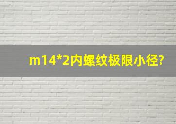 m14*2内螺纹极限小径?