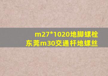 m27*1020地脚螺栓 东莞m30交通杆地螺丝