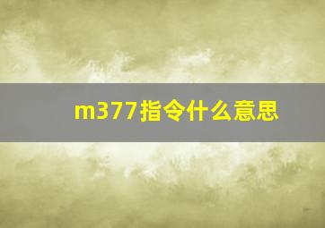 m377指令什么意思