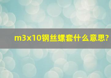 m3x10钢丝螺套什么意思?