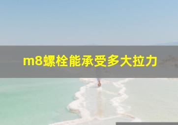 m8螺栓能承受多大拉力 