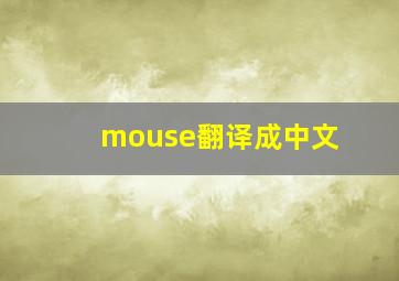 mouse翻译成中文