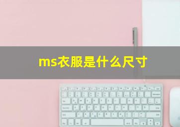 ms衣服是什么尺寸