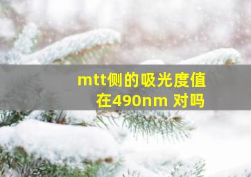 mtt侧的吸光度值在490nm 对吗