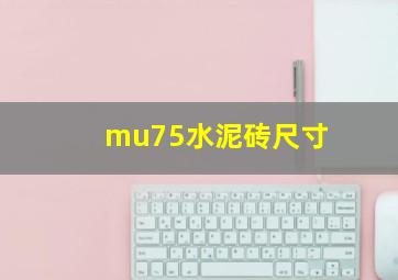mu75水泥砖尺寸(