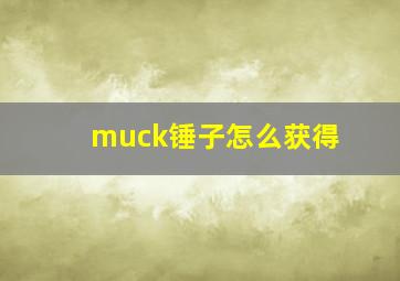 muck锤子怎么获得(