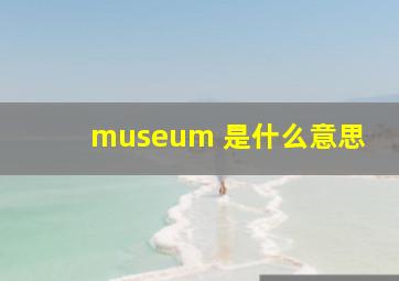 museum 是什么意思