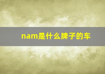 nam是什么牌子的车