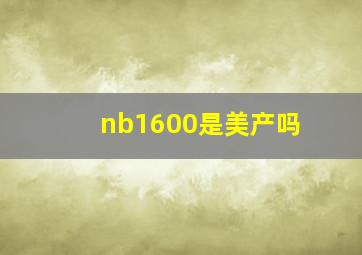 nb1600是美产吗