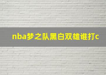 nba梦之队黑白双雄谁打c