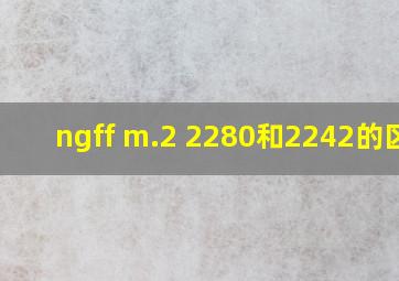 ngff m.2 2280和2242的区别