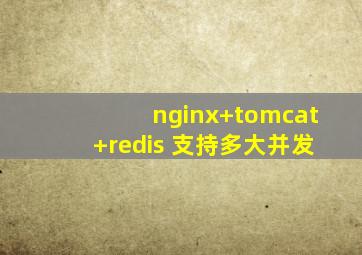 nginx+tomcat+redis 支持多大并发
